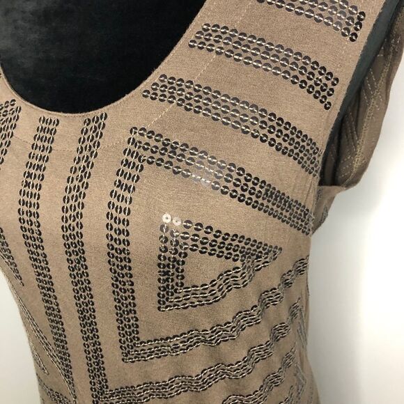 Express green sheer back sequin dress size medium - Picture 2 of 11